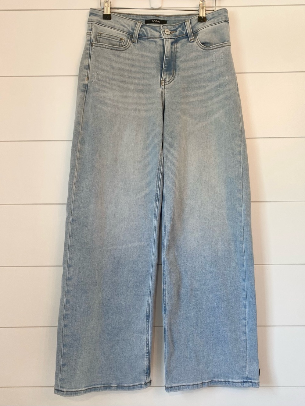 Oneso Light Blue Wide Leg High-Rise Jeans (28)